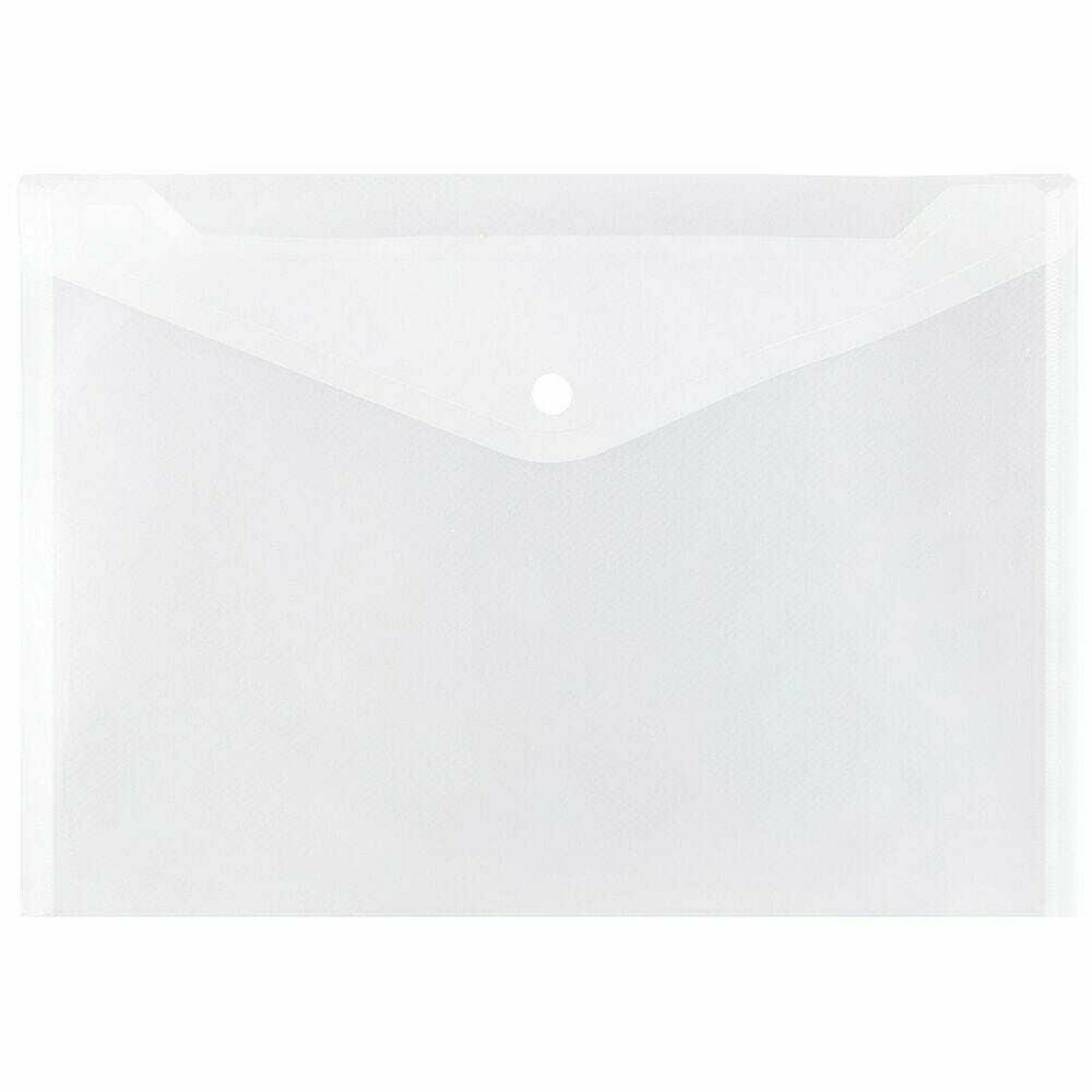 JAM Paper 9.75 x 13 Clear Plastic Snap Booklet Envelopes, 12ct.